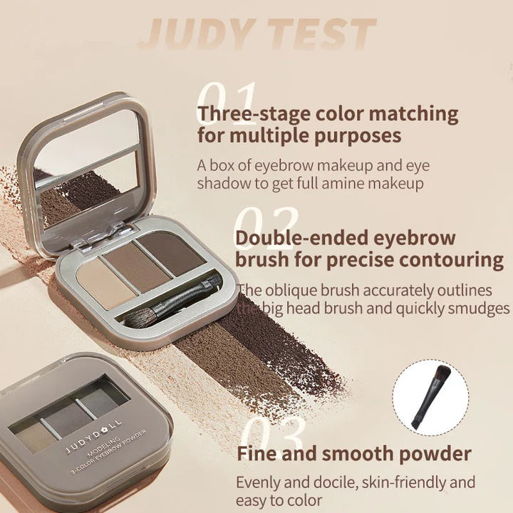 JUDYDOLL MODELING 3-COLOR EYEBROW POWDER