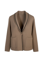 THE CLASSIC TRIM CARDIGAN WARM TAUPE