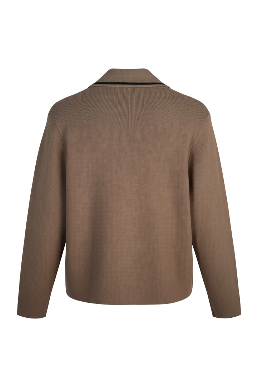 THE CLASSIC TRIM CARDIGAN WARM TAUPE