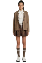 THE CLASSIC TRIM CARDIGAN WARM TAUPE