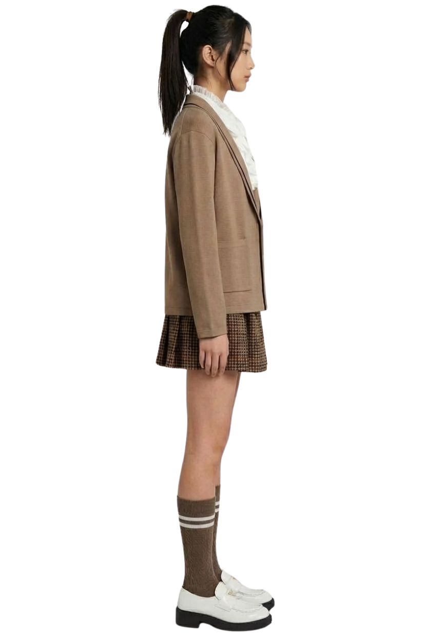 THE CLASSIC TRIM CARDIGAN WARM TAUPE