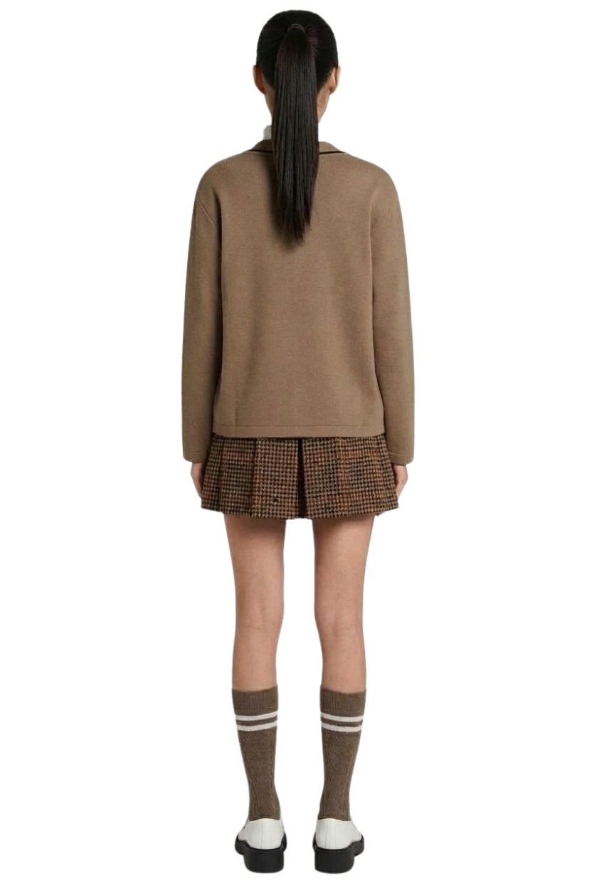 THE CLASSIC TRIM CARDIGAN WARM TAUPE