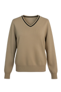 THE CLASSIC V-NECK SWEATER OATS LATTE