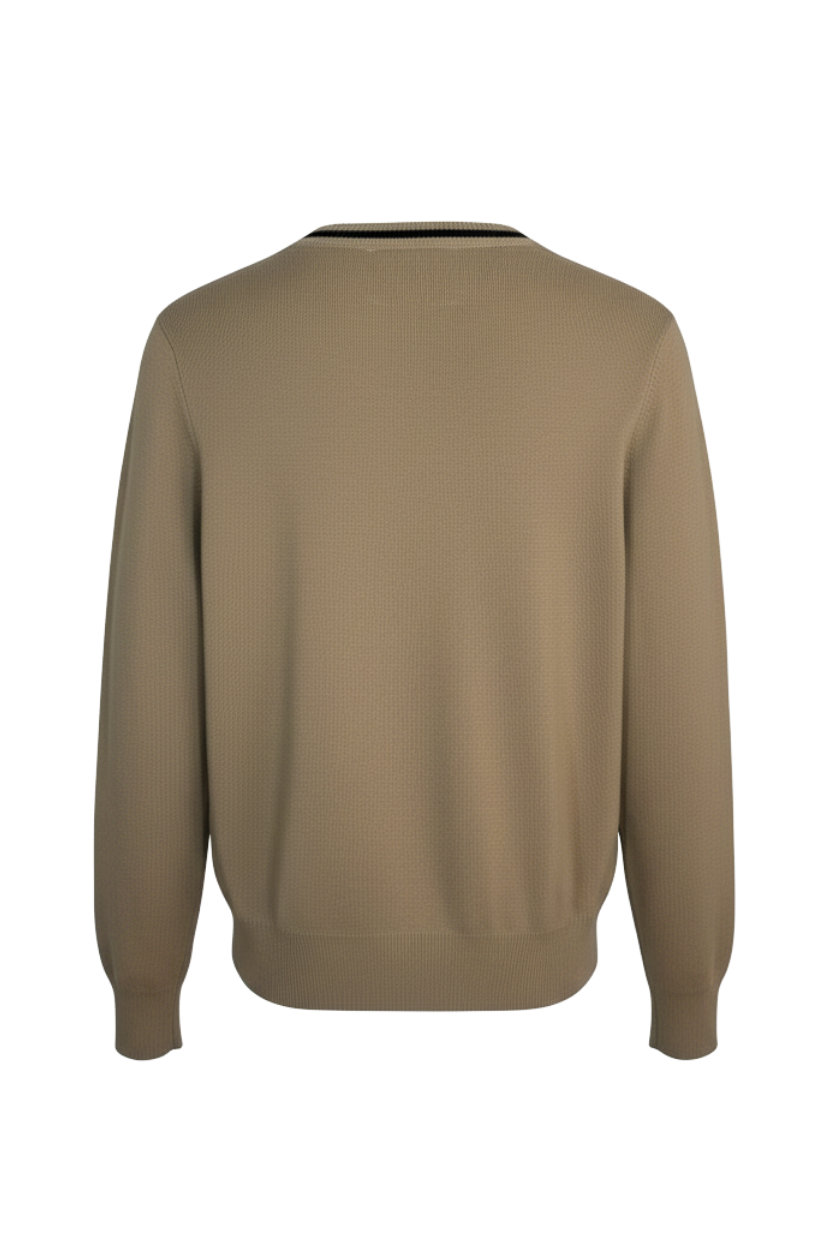 THE CLASSIC V-NECK SWEATER OATS LATTE