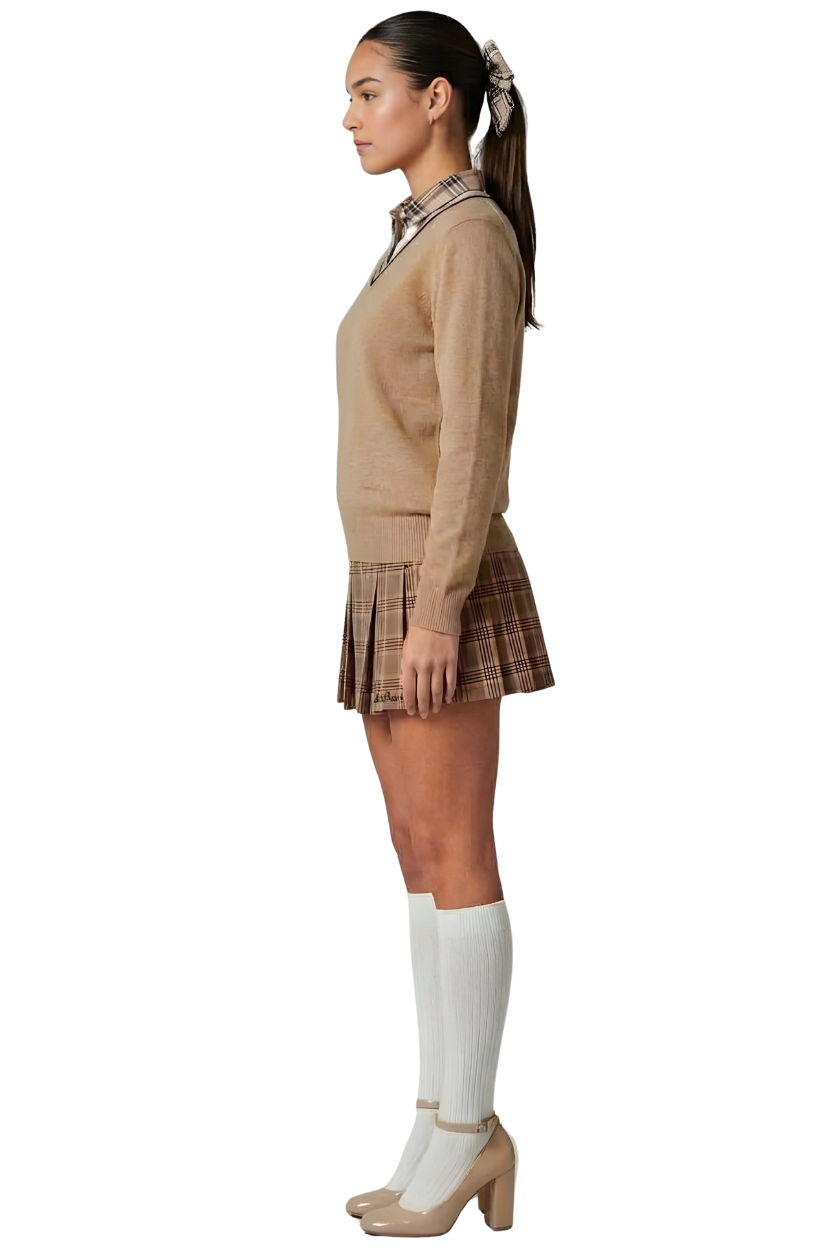 THE CLASSIC V-NECK SWEATER OATS LATTE