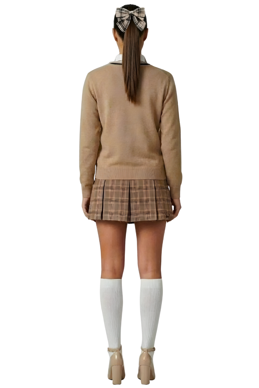 THE CLASSIC V-NECK SWEATER OATS LATTE