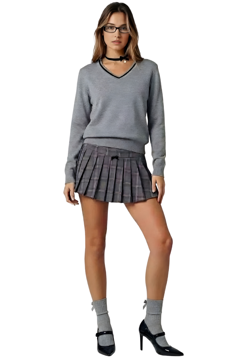THE CLASSIC V-NECK SWEATER MEDIUM GREY