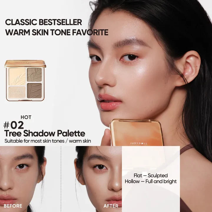 JUDYDOLL 2 IN 1 HIGHLIGHTER & CONTOUR PALETTE