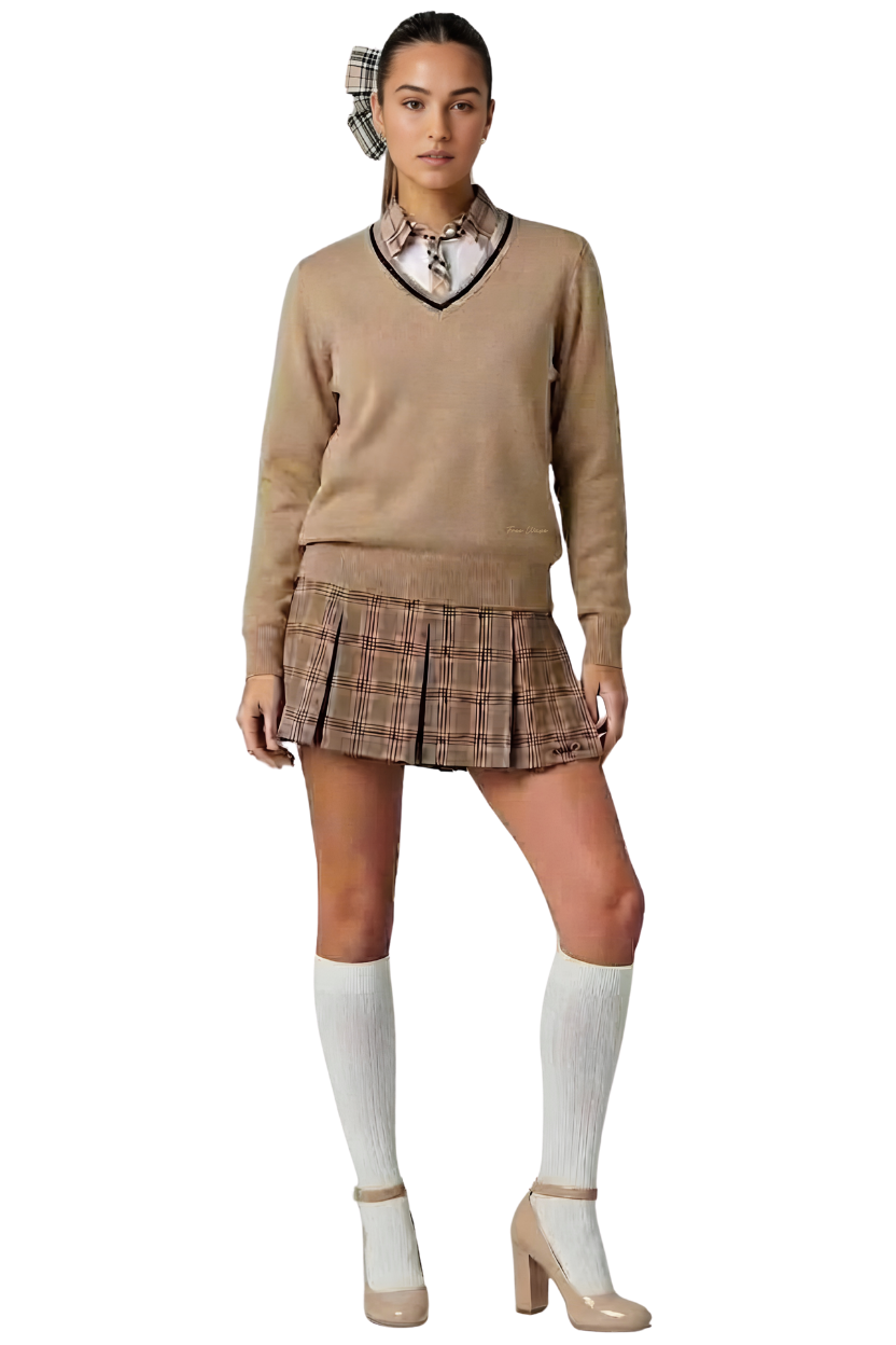 THE CLASSIC V-NECK SWEATER OATS LATTE