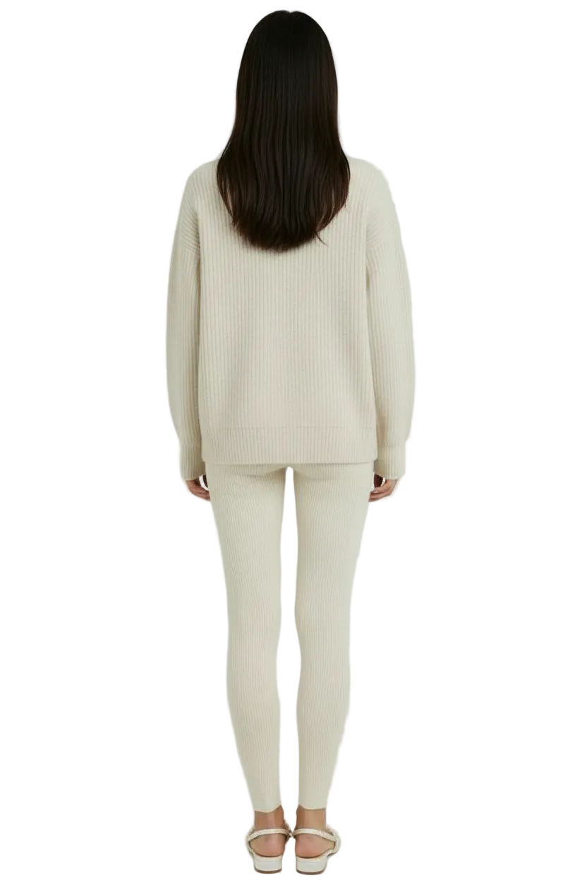 THE HEARTBEAT SWEATER CREAM/RUBY