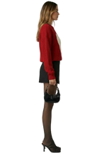 THE HEARTBEAT SWEATER RUBY/CREAM
