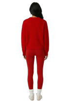 THE HEARTBEAT SWEATER RUBY/CREAM