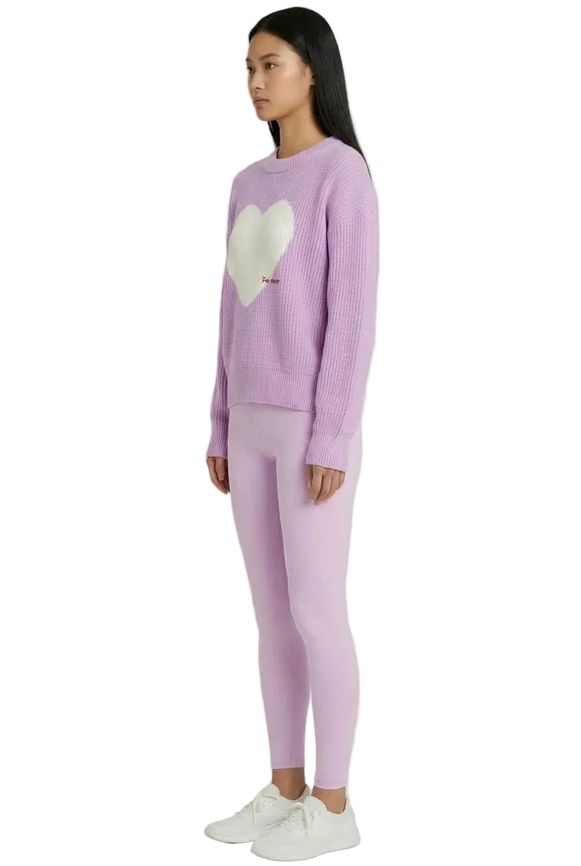 THE HEARTBEAT SWEATER LAVENDER HAZE/ CREAM