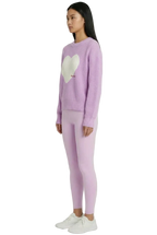 THE HEARTBEAT SWEATER LAVENDER HAZE/ CREAM