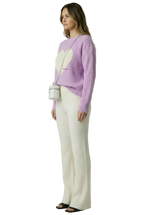 THE HEARTBEAT SWEATER LAVENDER HAZE/ CREAM