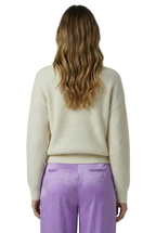 THE HEARTBEAT SWEATER CREAM/ LAVENDER HAZE
