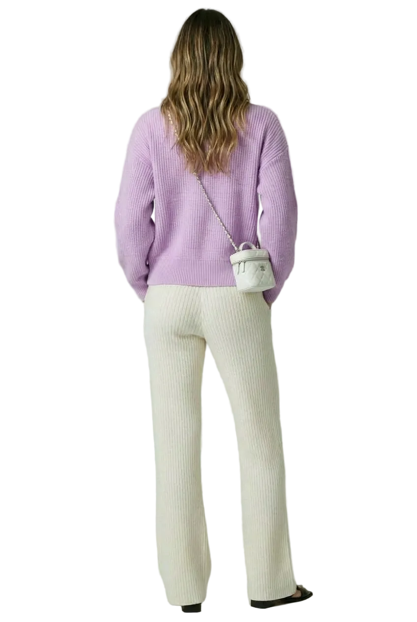 THE HEARTBEAT SWEATER LAVENDER HAZE/ CREAM