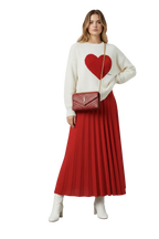 THE HEARTBEAT SWEATER CREAM/RUBY