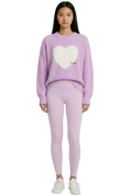 THE HEARTBEAT SWEATER LAVENDER HAZE/ CREAM