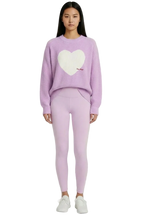 THE HEARTBEAT SWEATER LAVENDER HAZE/ CREAM