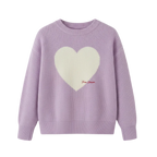 THE HEARTBEAT SWEATER LAVENDER HAZE/ CREAM