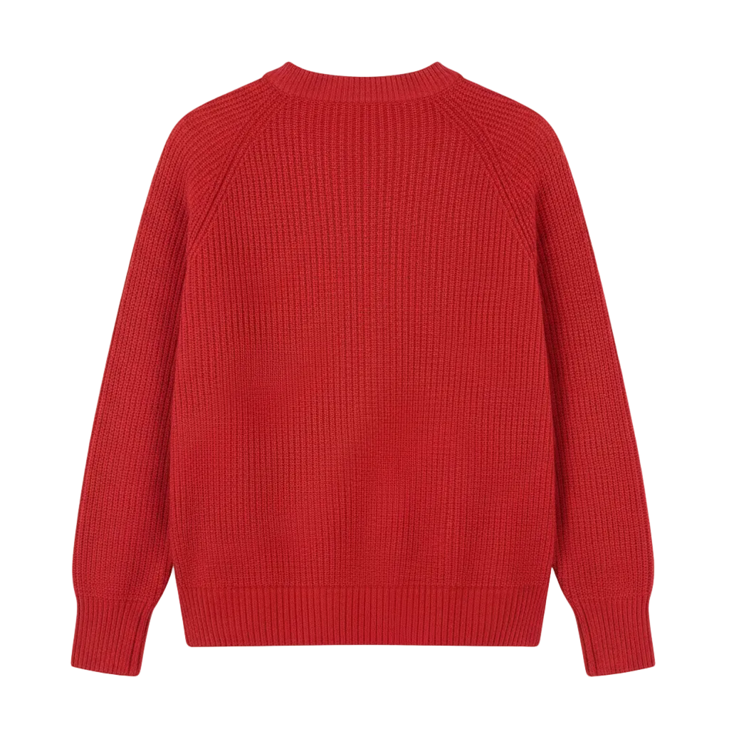 THE HEARTBEAT SWEATER RUBY/CREAM