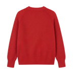 THE HEARTBEAT SWEATER RUBY/CREAM
