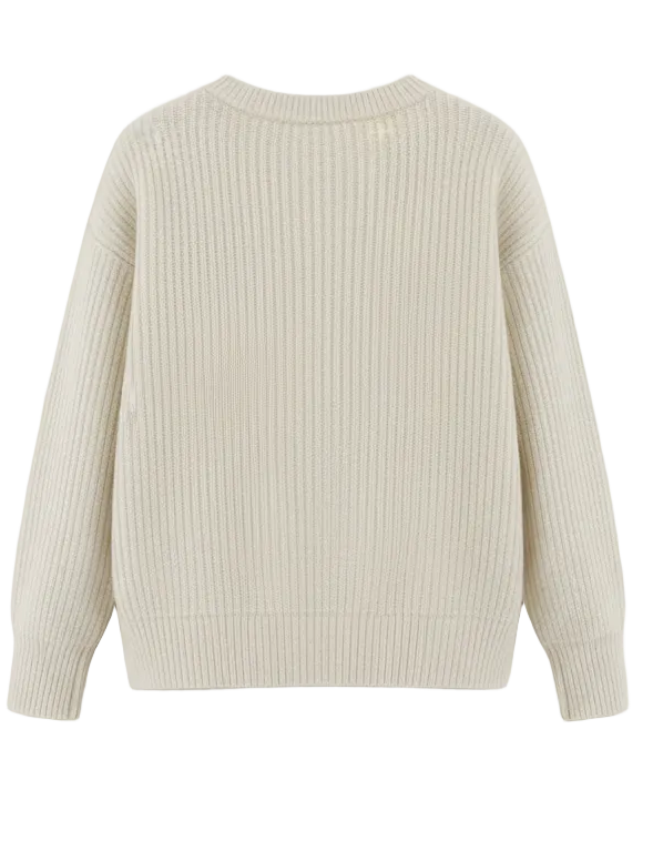 THE HEARTBEAT SWEATER CREAM/ LAVENDER HAZE